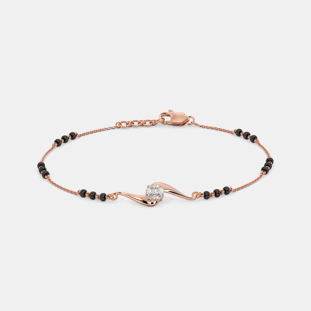 Round Diamond Mangalsutra Bracelet