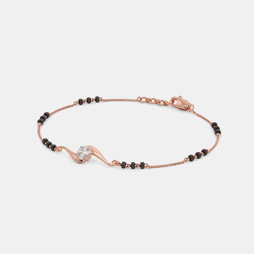 Round Diamond Mangalsutra Bracelet