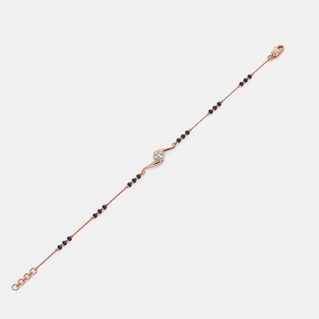 Round Diamond Mangalsutra Bracelet