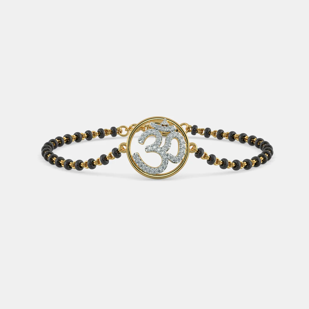 Om Diamond Mangalsutra Bracelet
