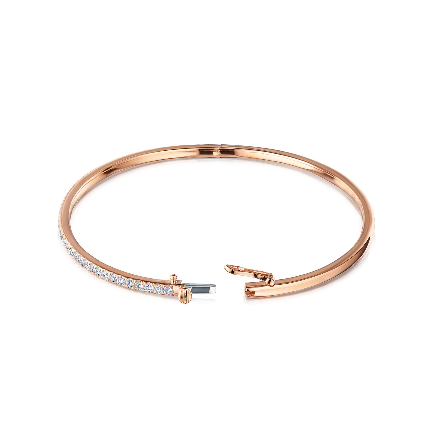 Round Stackable Diamond Bangle