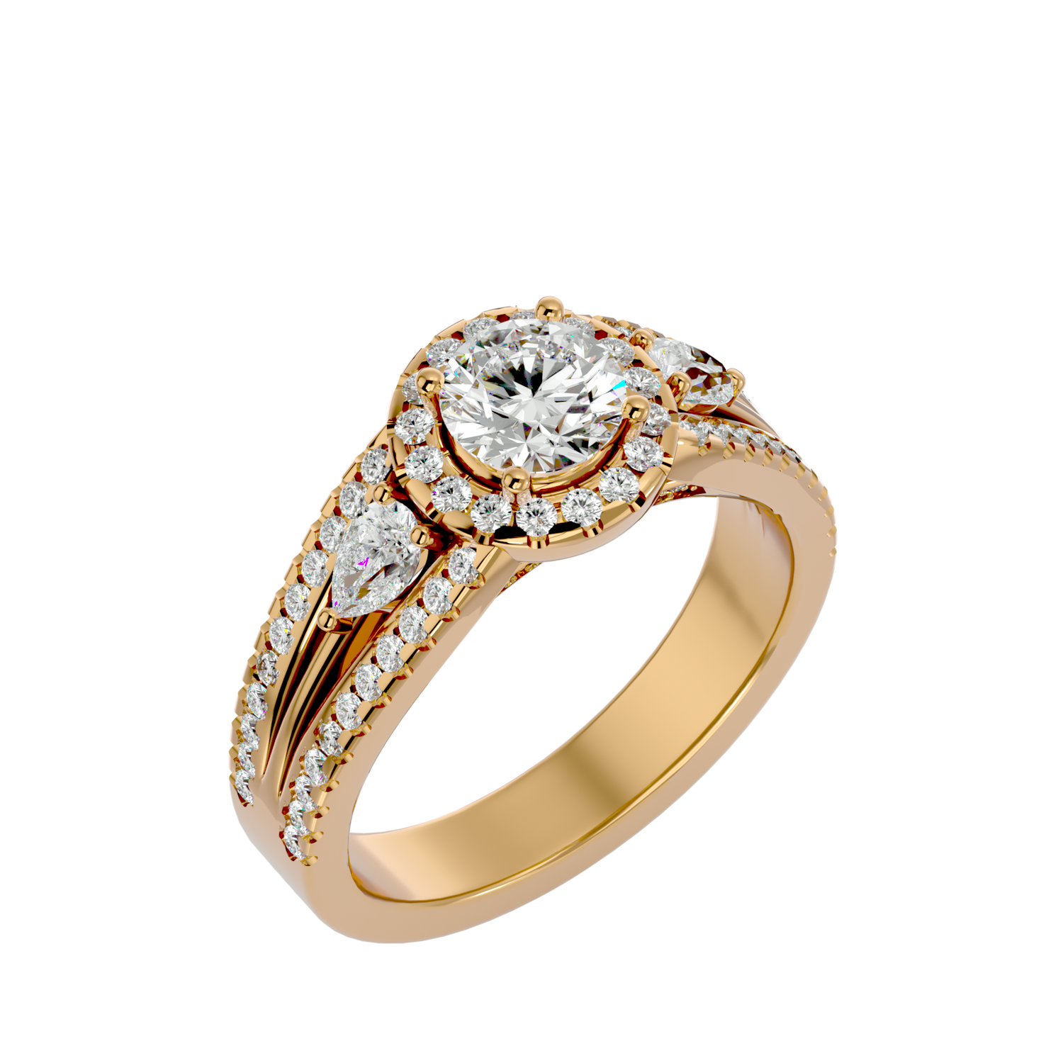 Alisha Three Stone  Ring