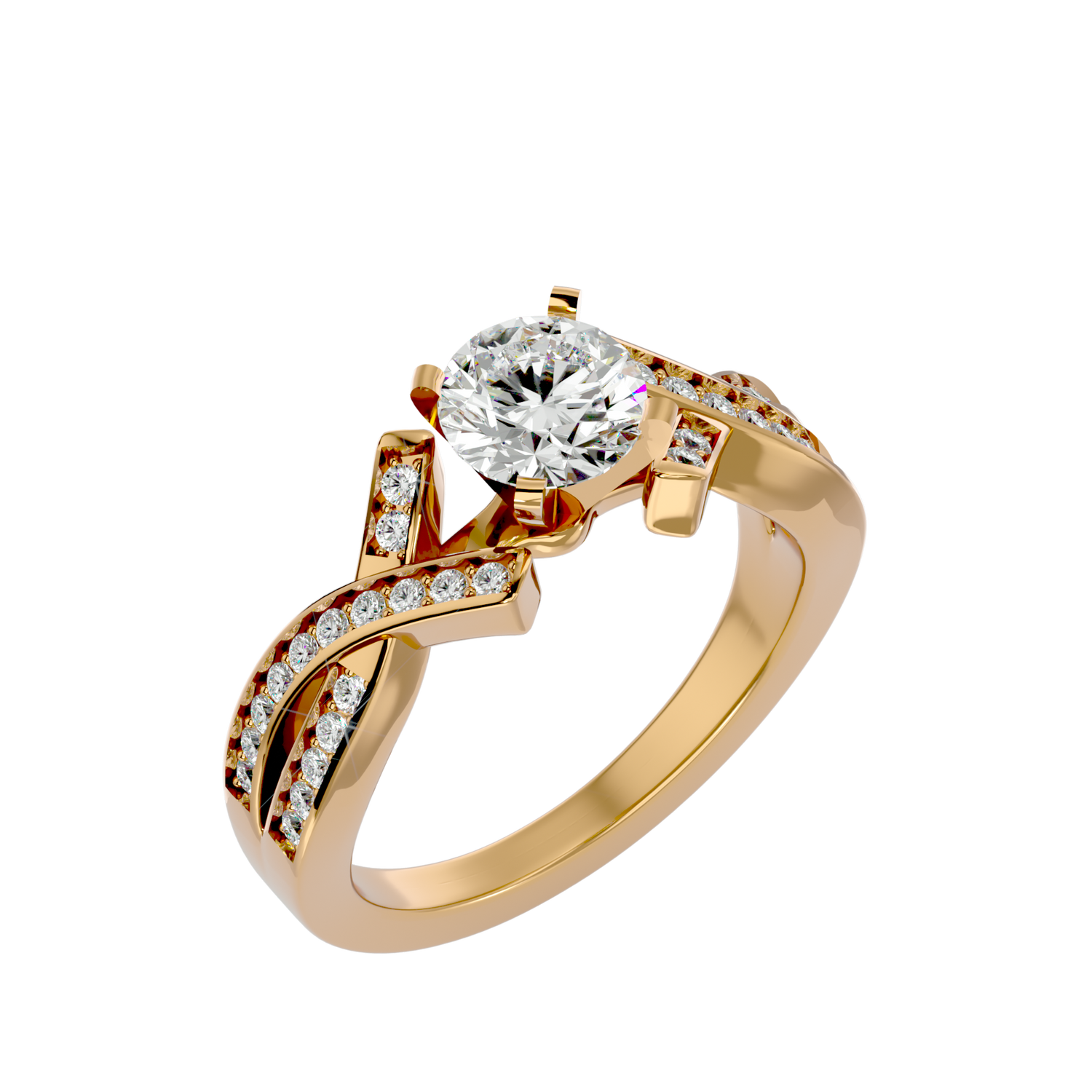 Lina Round Solitaire Ring