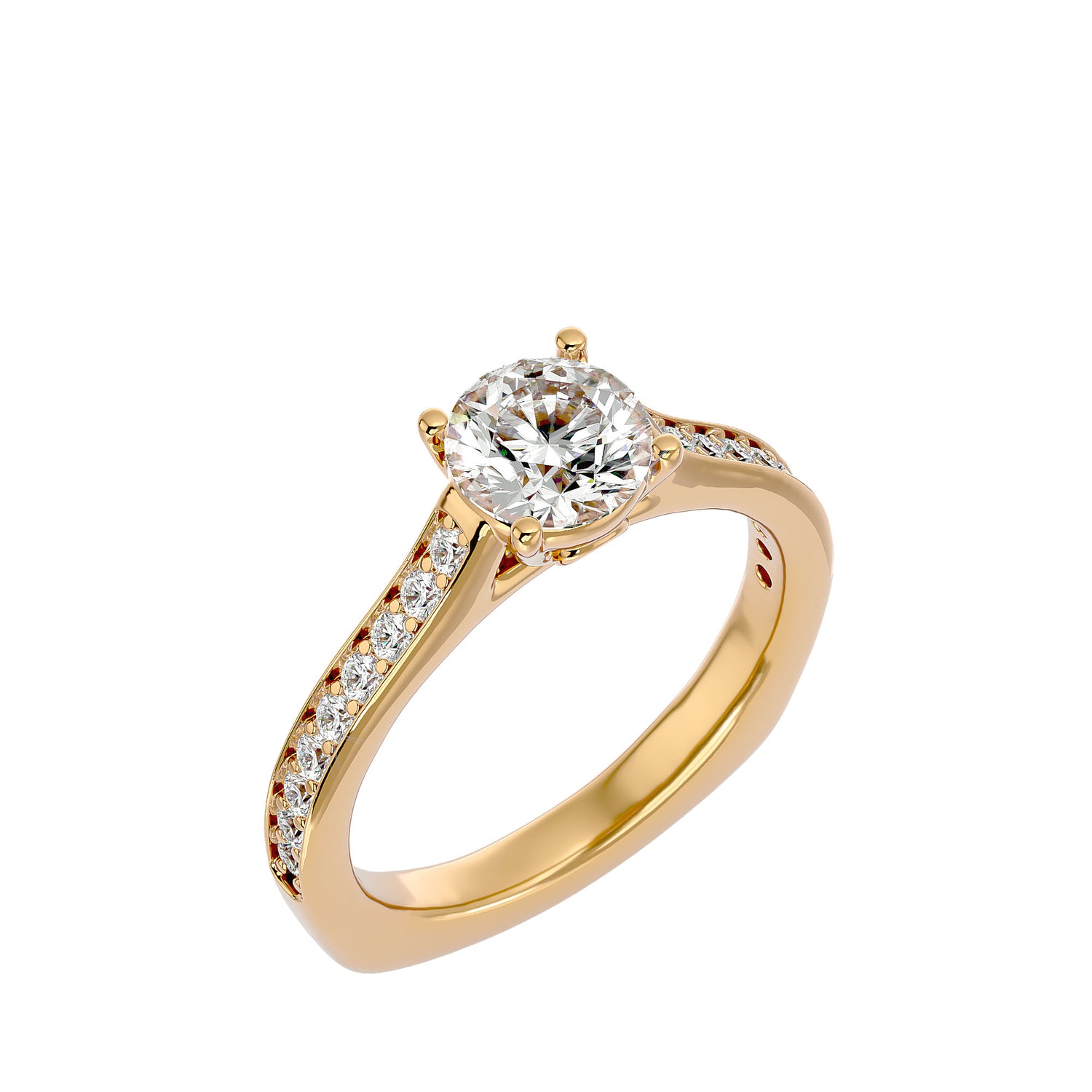 Aubriella Round Solitaire Ring