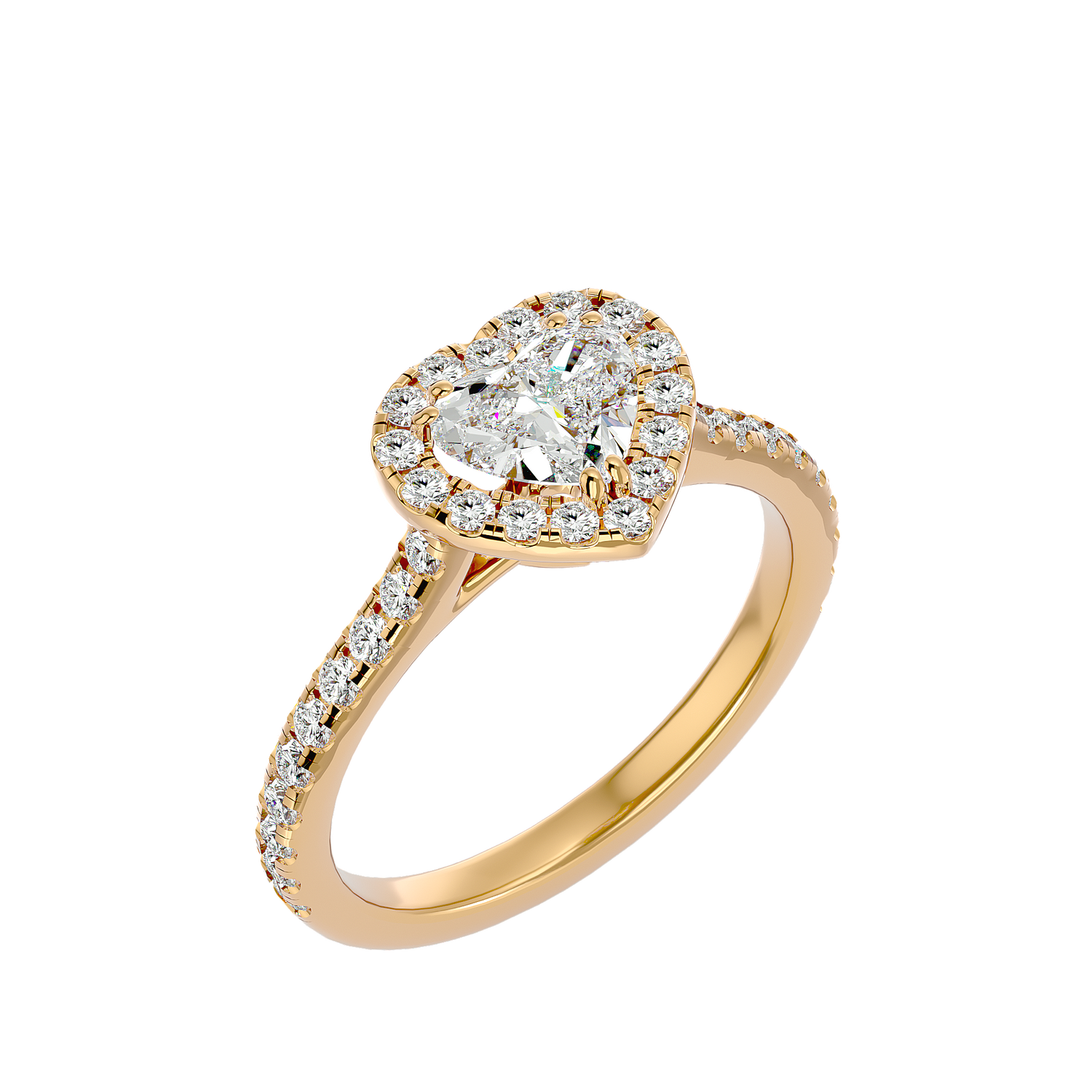 Giana Heart Solitaire Ring