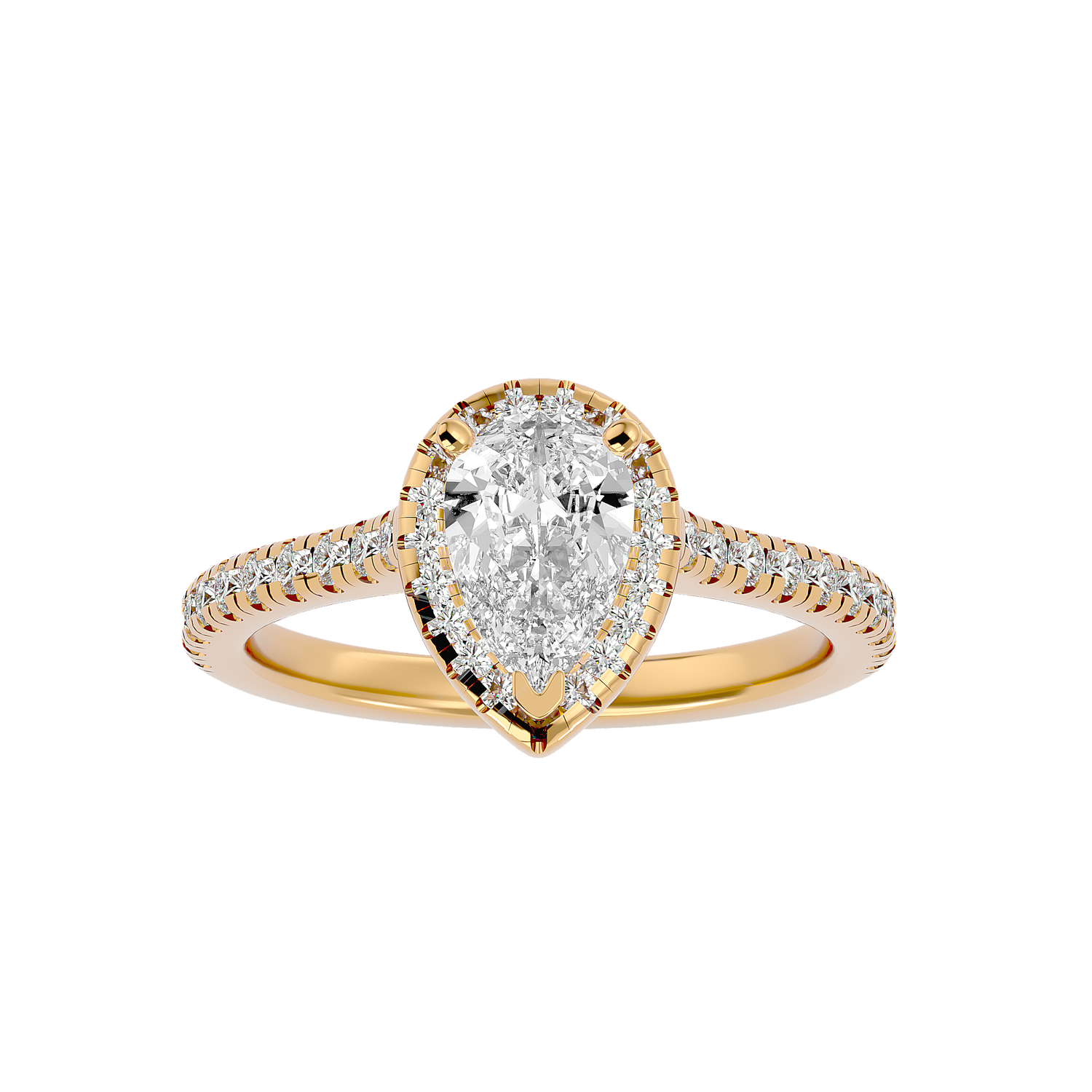 Jenesis Pear Solitaire Ring