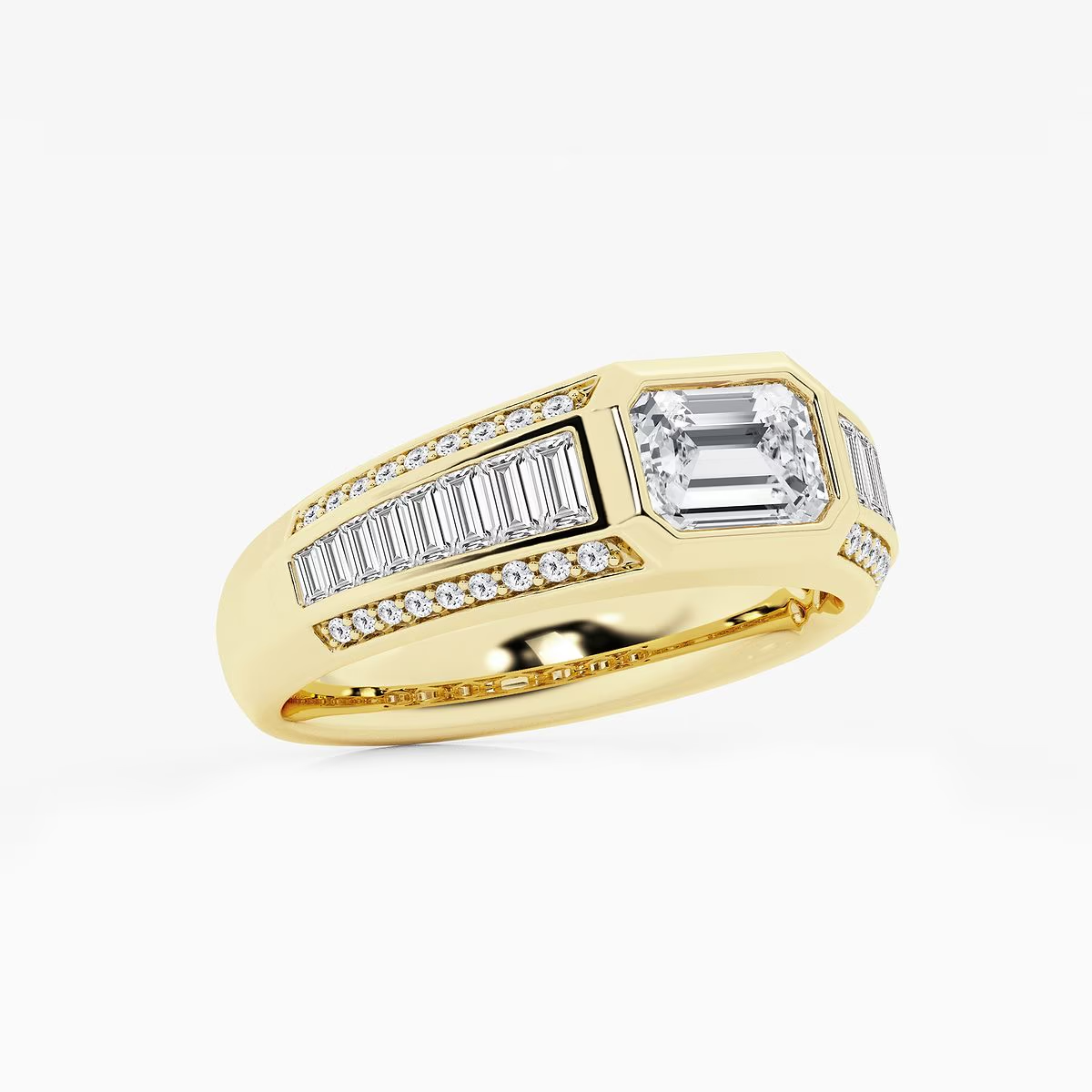 Geraldo Solitaire Mens Ring