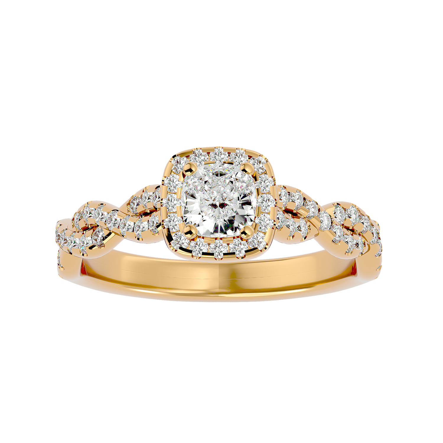 Anayaa Cushion Solitaire Ring