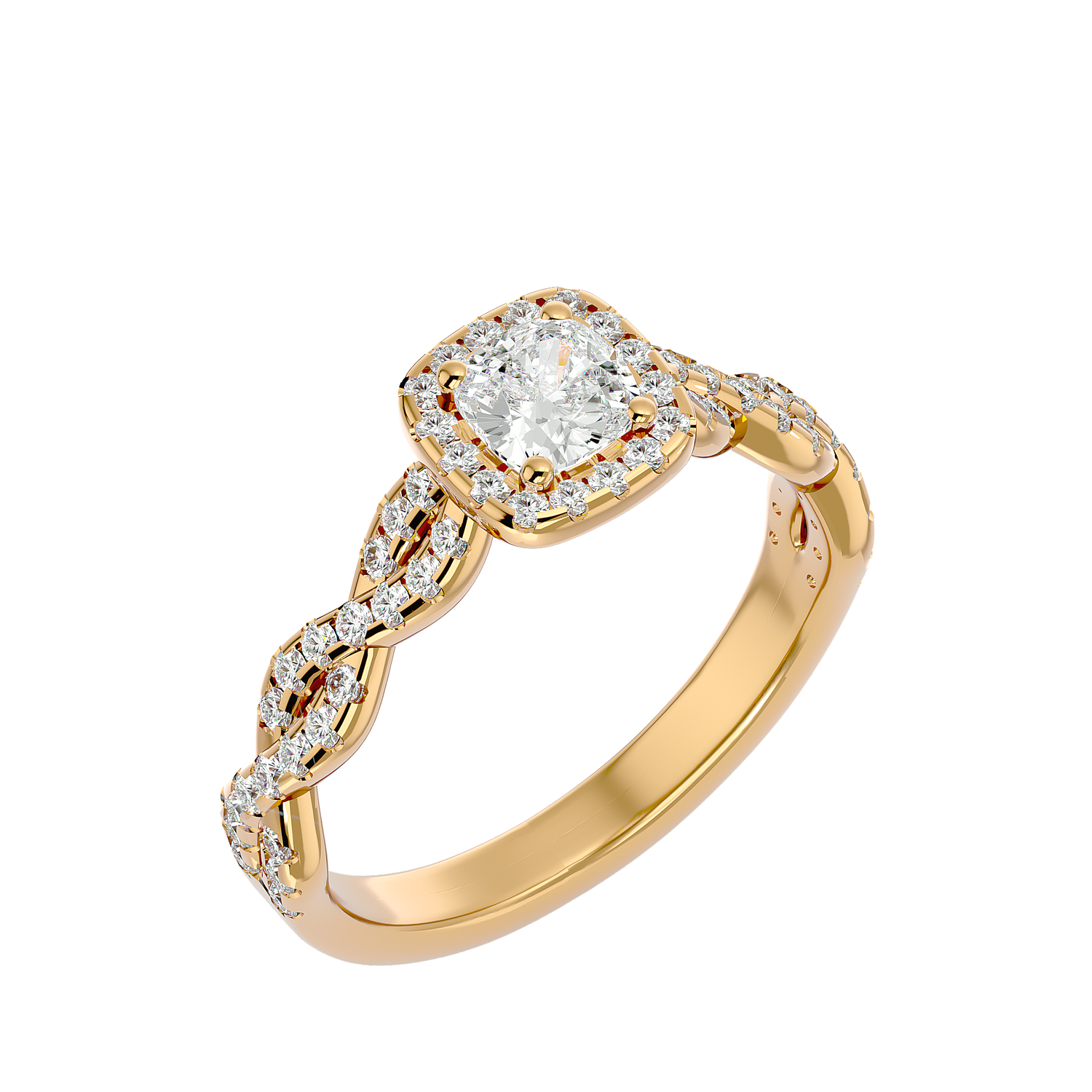 Anayaa Cushion Solitaire Ring