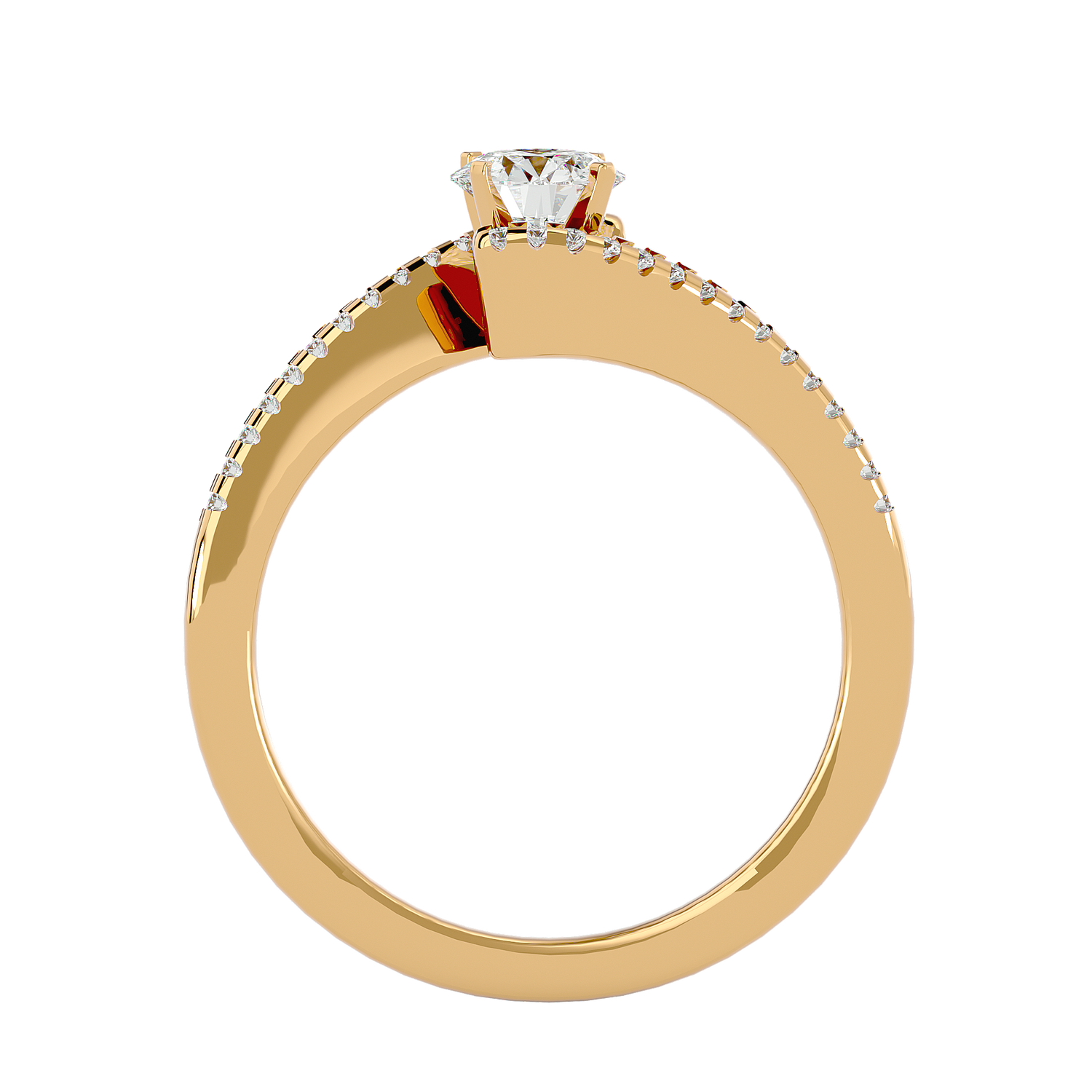 Penny Round Solitaire Ring