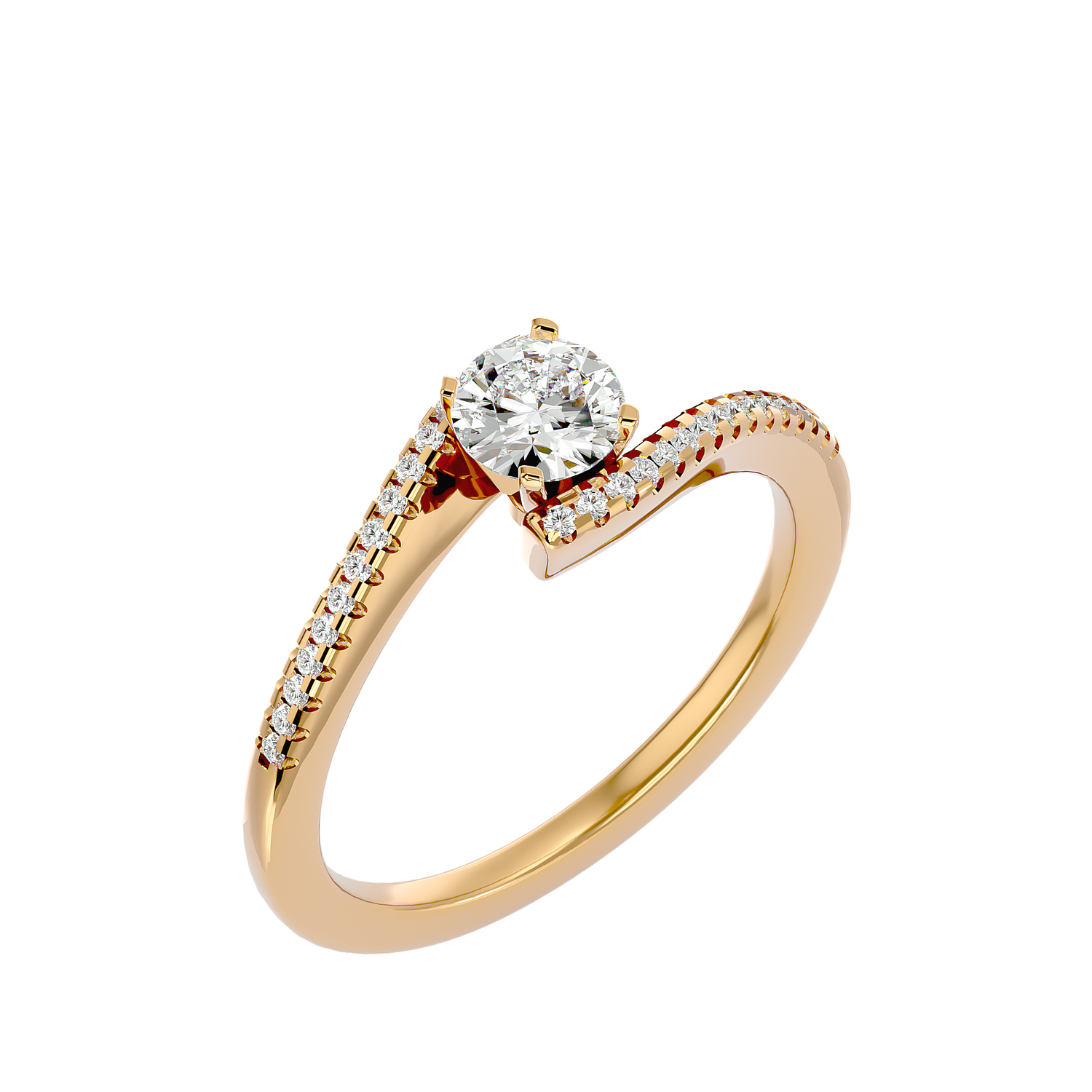 Penny Round Solitaire Ring