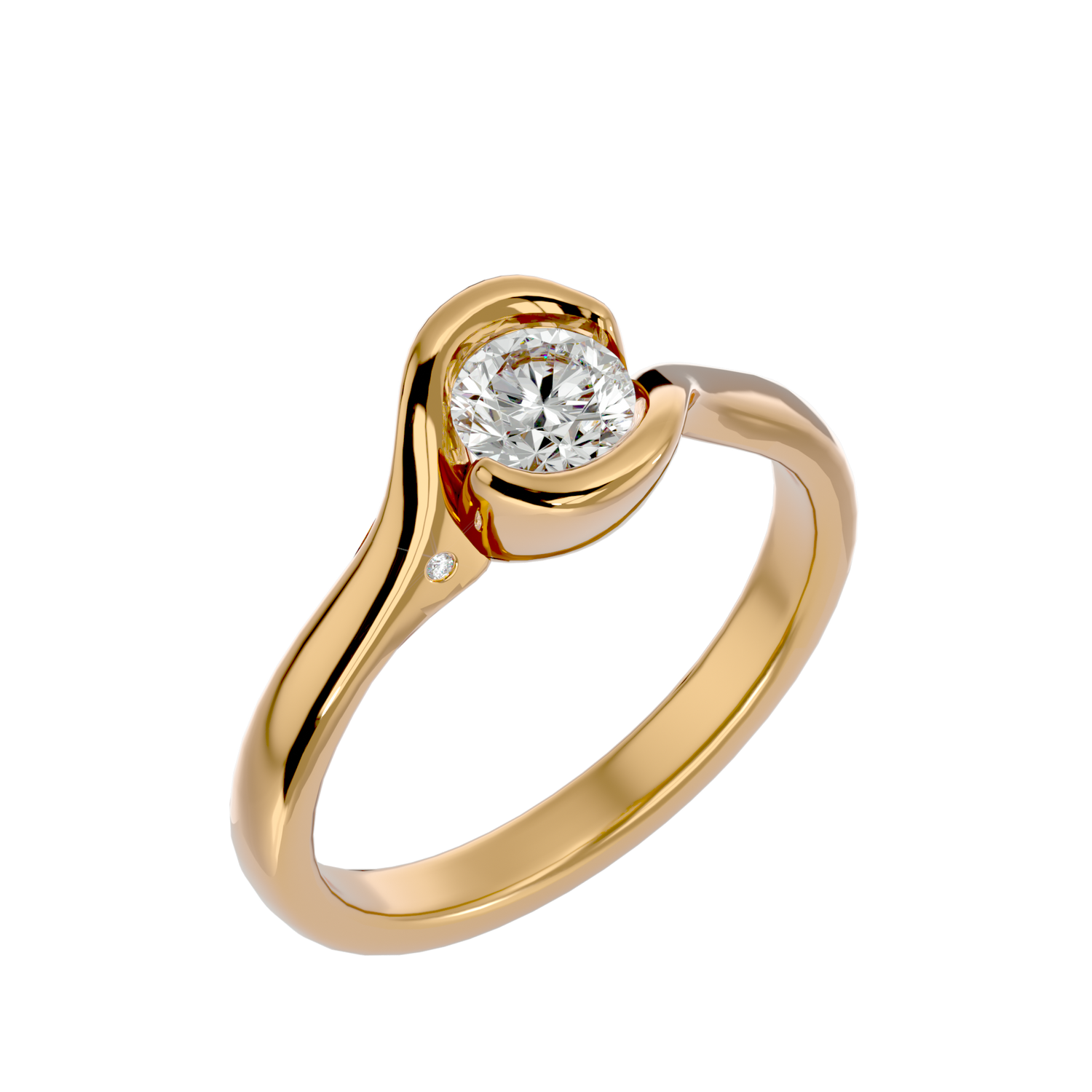 Calliope Round Solitaire Ring