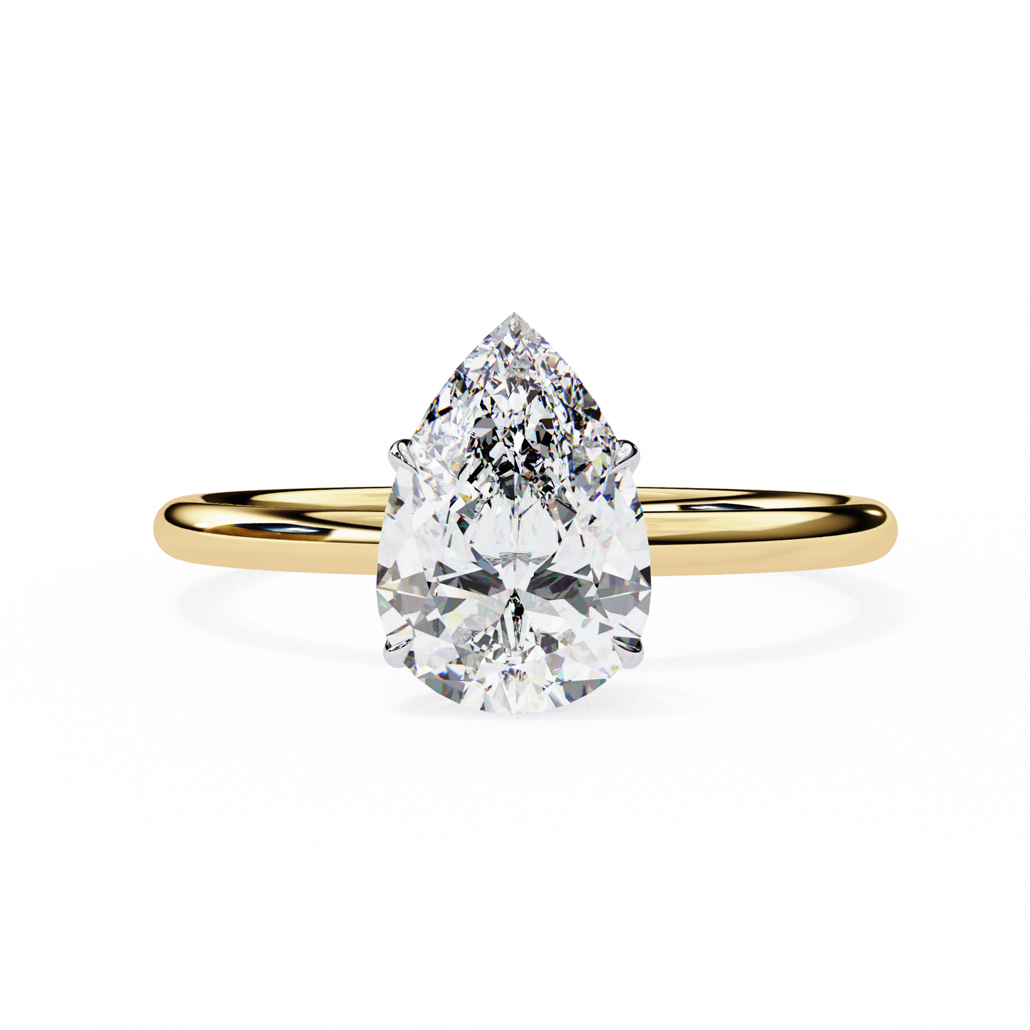 Zainab Pear Solitaire Ring