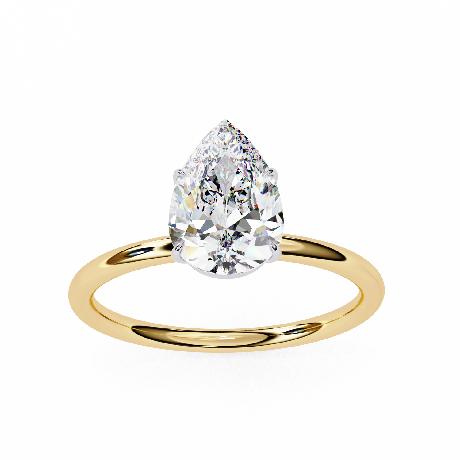 Zainab Pear Solitaire Ring