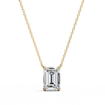 Maleah Solitaire Emerald Pendant (With Chain)