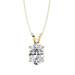 Yamileth Oval Solitaire Pendant (Without Chain)