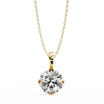 Martha Solitaire Round Pendant (Without Chain)