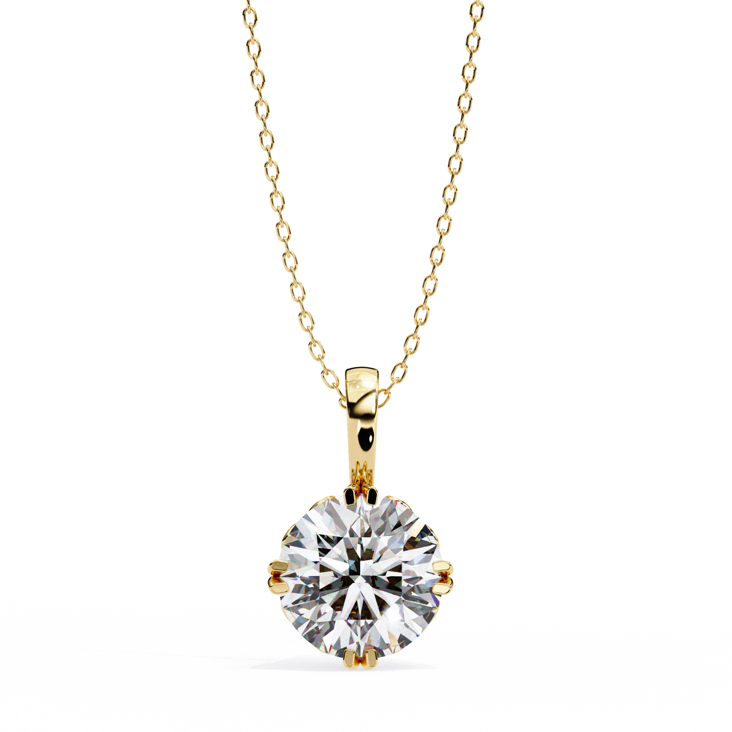 Martha Solitaire Round Pendant (Without Chain)