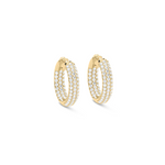Pave Diamond Hoops
