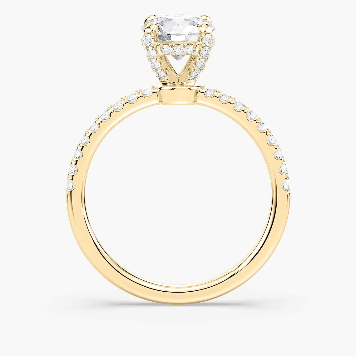 Round accented  Solitaire ring