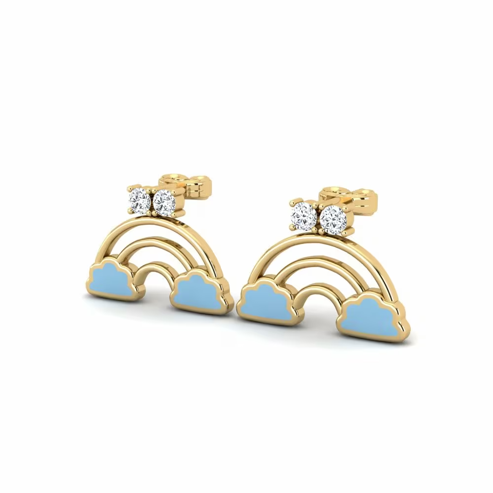 Rainbow Diamond Kids earrings