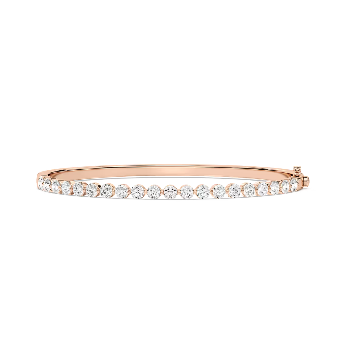 Classic Shared Prong  Diamond Bangle