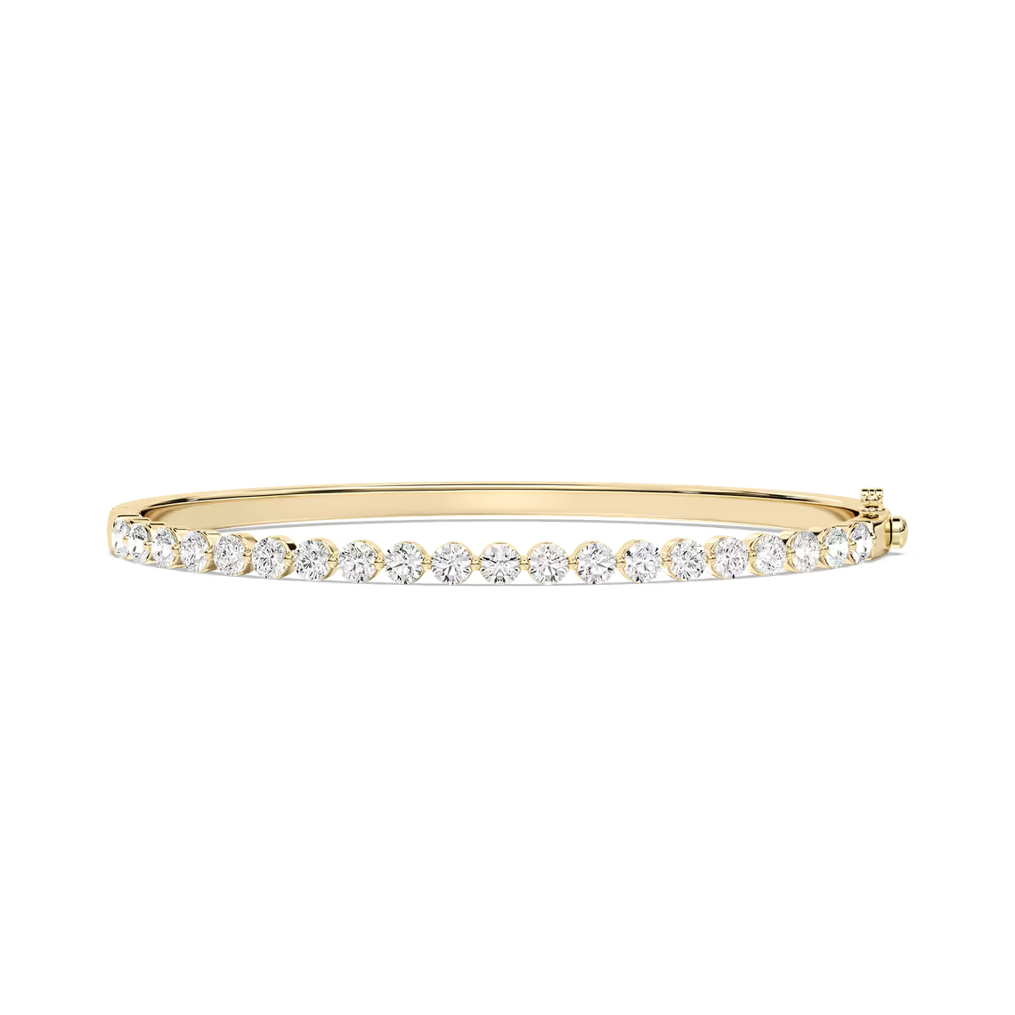 Classic Shared Prong  Diamond Bangle