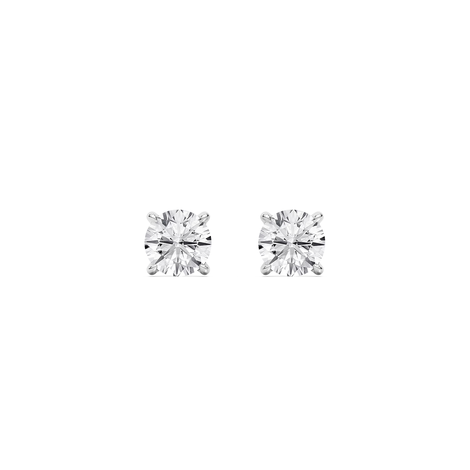 Round Diamond Solitaire Earrings