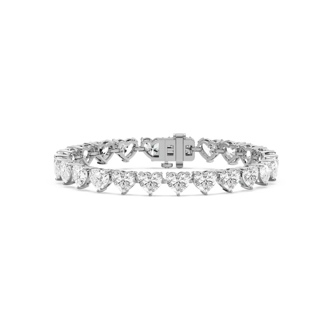 Heart Diamond Tennis Bracelet