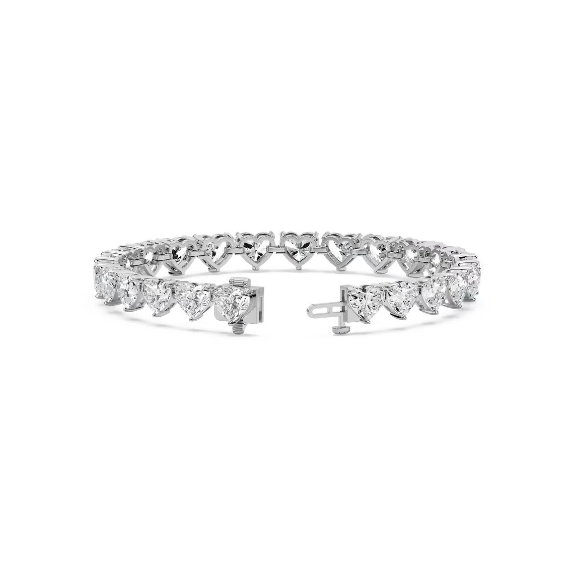 Heart Diamond Tennis Bracelet