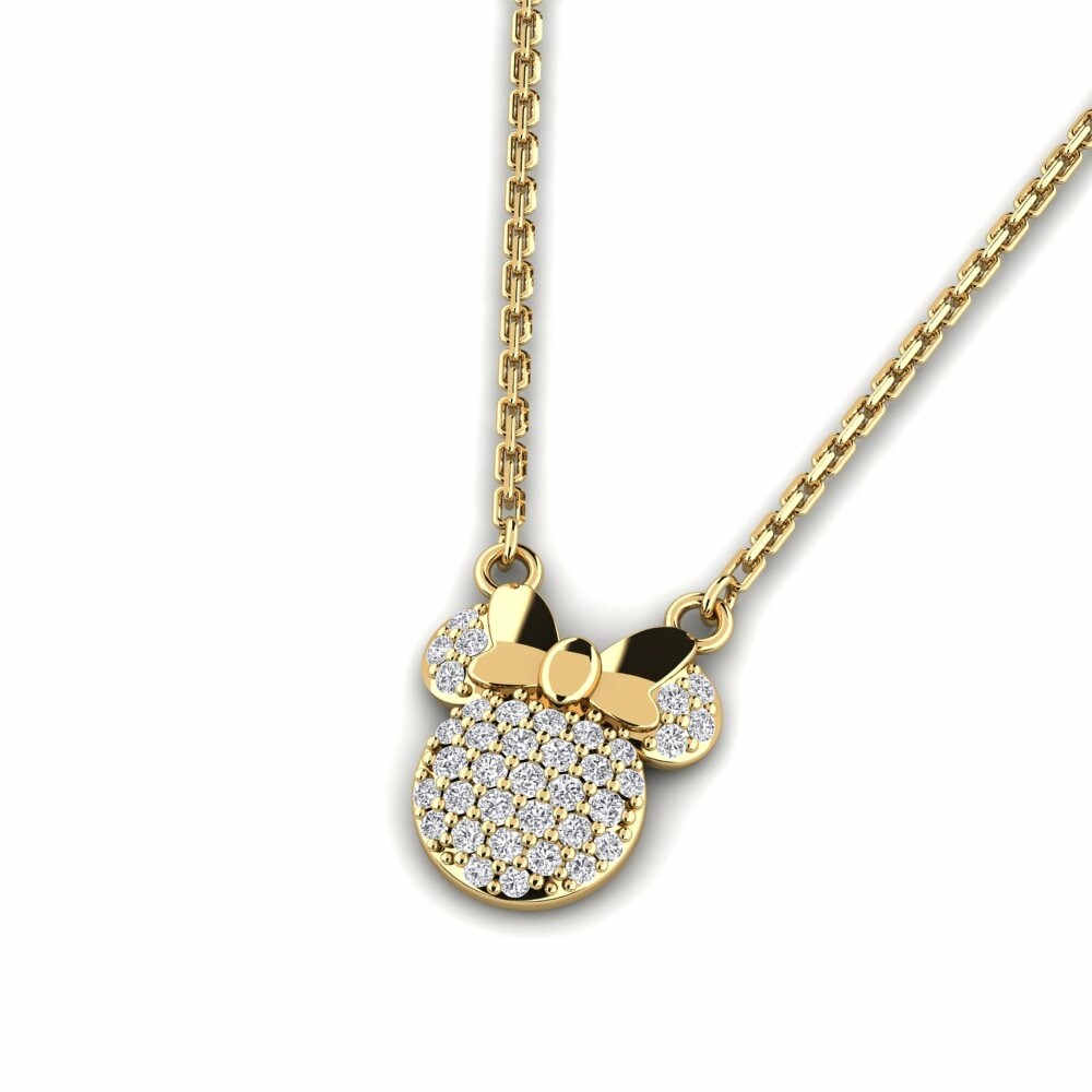 Minnie Diamond Kids Pendant (With Chain)