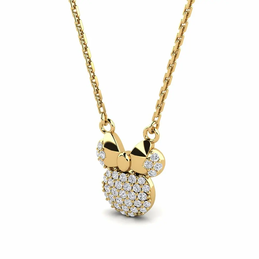 Minnie Diamond Kids Pendant (With Chain)