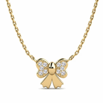 Bow Diamond Kids Pendant (With Chain)
