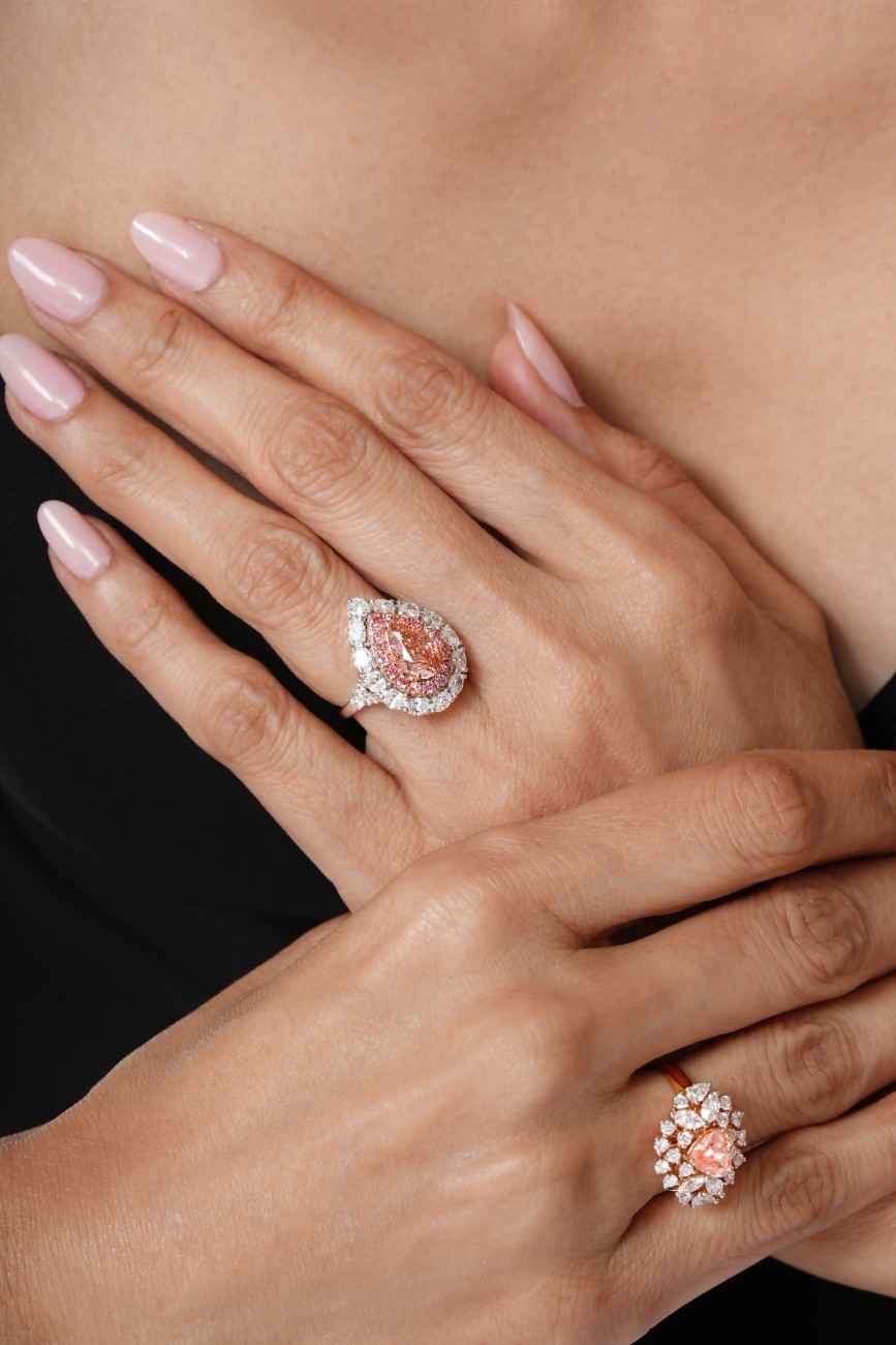 Pink Pear Ring