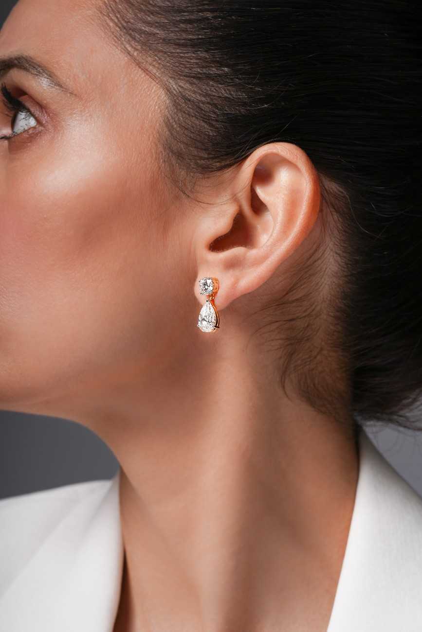 Round-Pear Drop Earring