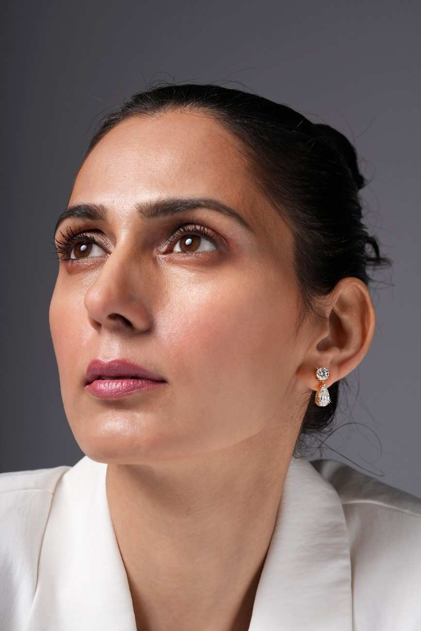 Round-Pear Drop Earring