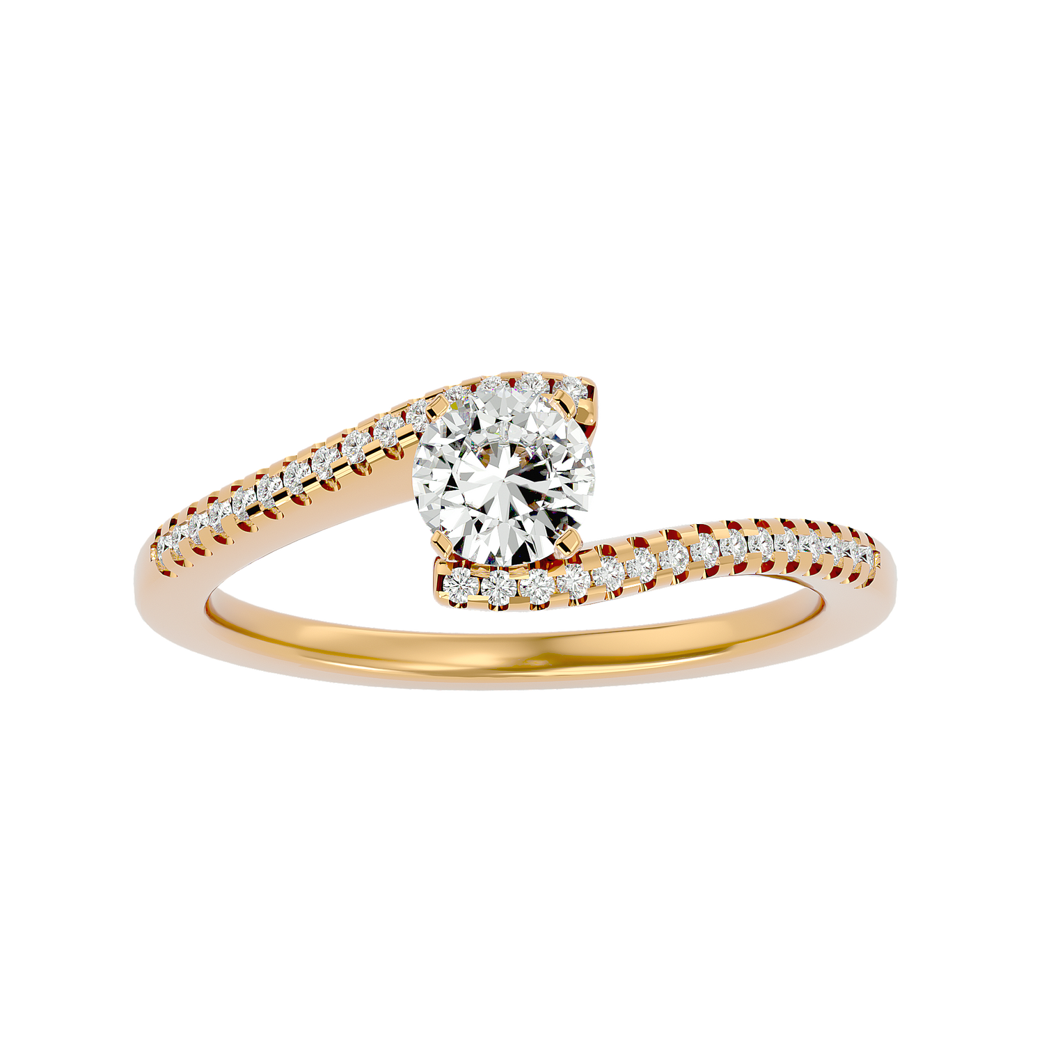 Penny Round Solitaire Ring